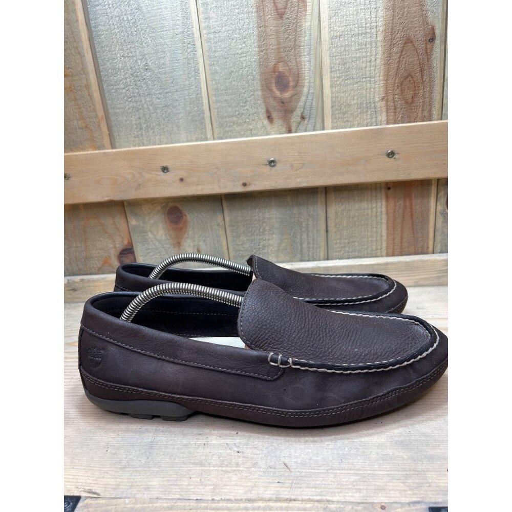 Timberland Earthkeepers Mens Brown Leather Slip-On Loafers Size 10